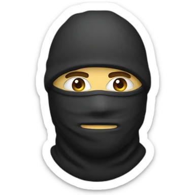 Man with a balaclava sticker
