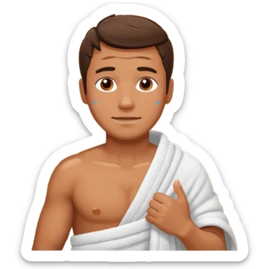 man in sauna sticker