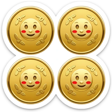 coins, chinese sticker