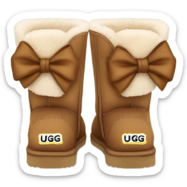 Cute Ugg boots with bows  sticker