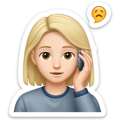 Tuck hair behind ear sticker