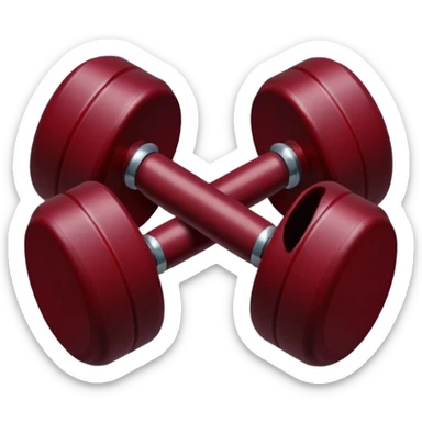 sticker de una pesa pequeña de color vino oscuro con rojo carmesí en full HD 4K sticker