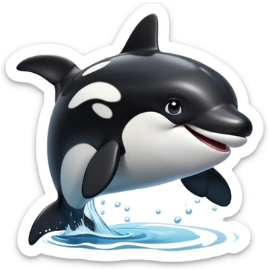 cinematic-comical-orca-portrait-emoji,-head-tilted-dramatically-with-an-exaggeratedly-shocked-expression,-featuring-a-sleek-black-and-white-body-with-wide,-comically-expressive-eyes-full-of-playful-disbelief-and-animated-flippers,-simple sticker