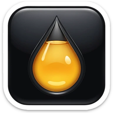 A drop of dark oil sticker