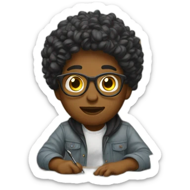 designer-artist-at-desk sticker