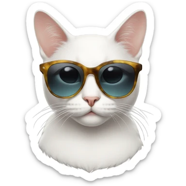 Cat with sunglasses sticker