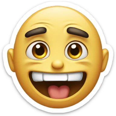 Cringing face sticker