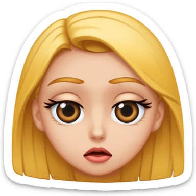 Baddie girl eye rolling at someone make sure they eye is twitching  sticker