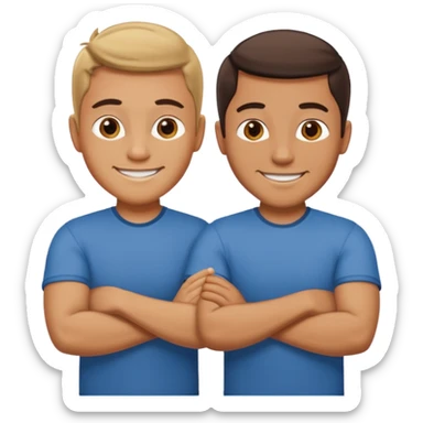 2 Men with their arms crossed  sticker