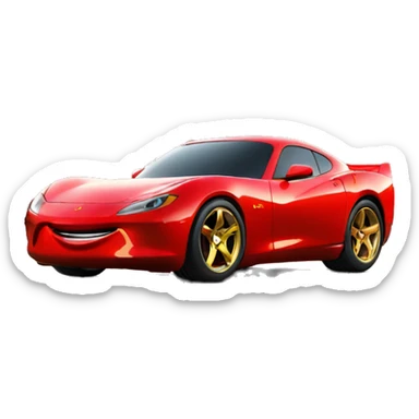 Flash mcqueen dans une voiture  sticker