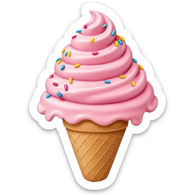 strawberry ice cream sticker