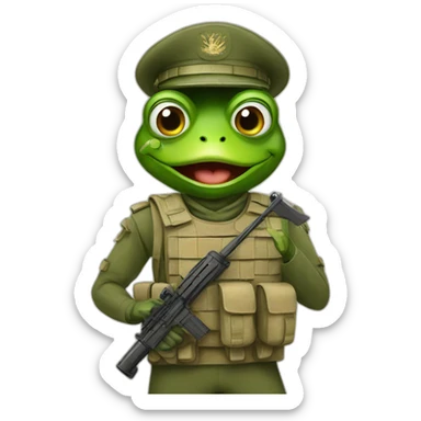 Frog soldier israel sticker
