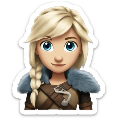 Astrid from httyd blue eyes sticker