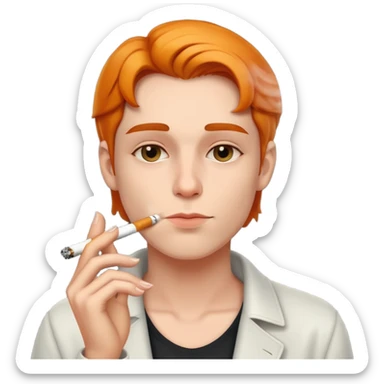personne qui fume  sticker