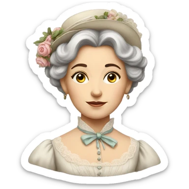 victorian lady  sticker