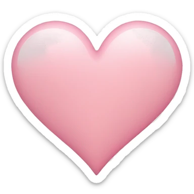 light pink heart sticker