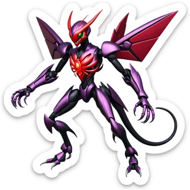 Venom-Cyberbug-Genesect-Vikavolt-Darkrai-Scizor-fusion, full body sticker