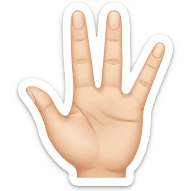 Three-finger salute sticker