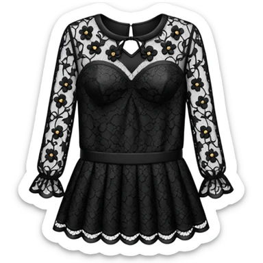 black Lace Clothing sticker