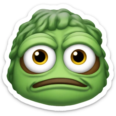 pepe emoji with sign "need review" sticker