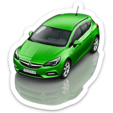 Green Opel Astra 1.6 Merit 1997 sticker