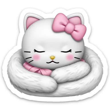 Hello kitty sleeping  sticker