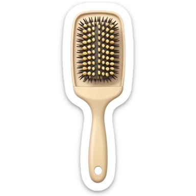 Beige hair brush sticker