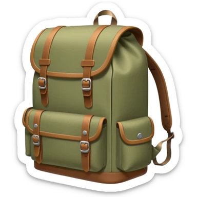 a backpack preped for an adventure in the wilds sticker