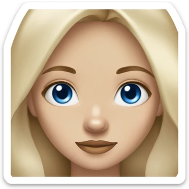 Blonde girl with hazel eyes and mildly tan skin with a blue eyes husky  sticker