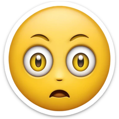Wide eyes / Shadow to represent fear. make it a yellow emoji sticker