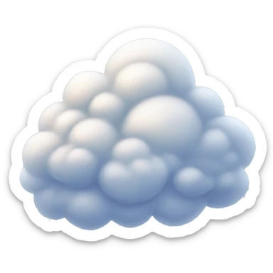 Cozy winter clouds sticker