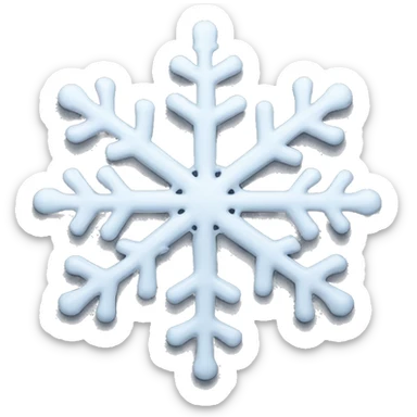 Melting snowflake sticker