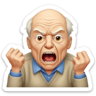 I want to generate an emoji of an old man yelling to Microsoft calendar sticker