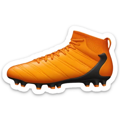 orange football boot sticker