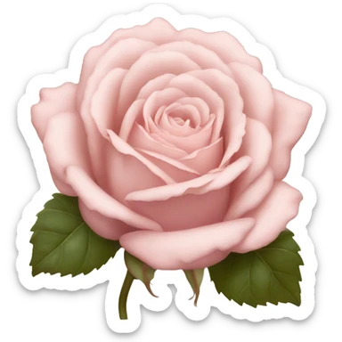 vintage pale pink rose sticker