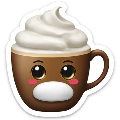 Coffee with whipped cream  sticker