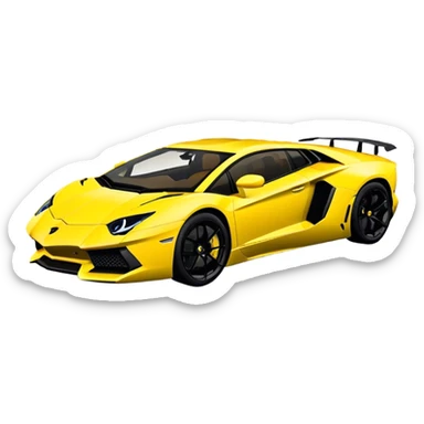 Lamborghini Aventador - Lamborghini (Model Year: 2021) (Iconic colour: Yellow) sticker