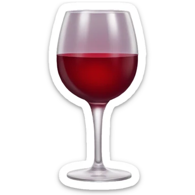Emoji red glass of wine  sticker