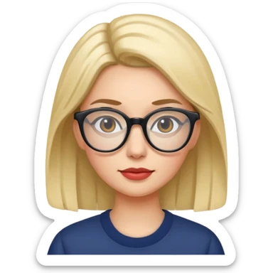 👩 with specs sticker