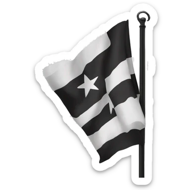 Drapeau des état unis noir et blanc sticker
