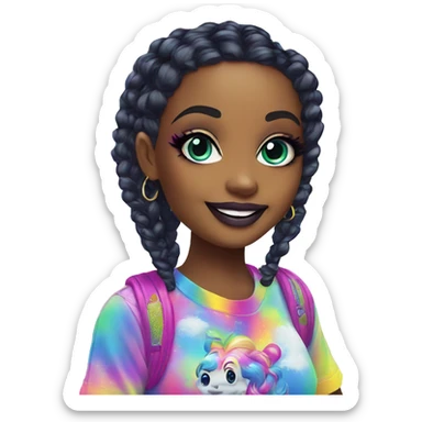 Lisa frank girl 2 sticker