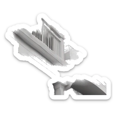 create an emoji in black and white representing a veranda(Balcony). Make it plain and simple without much detail. Try and add glass in as is fence sticker