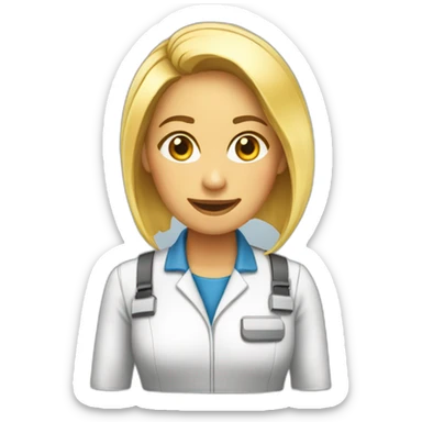 travailler ordinateur femme sticker