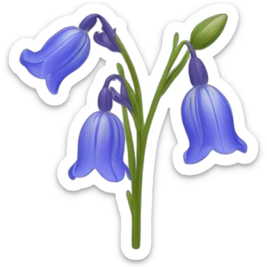 Bluebell flower sticker
