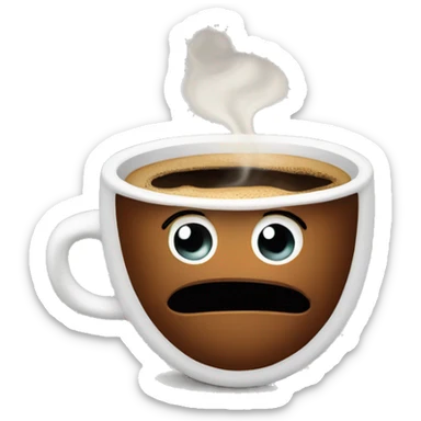 A cup of coffee drunk sticker