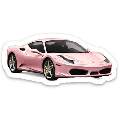 small light pink ferrari  sticker
