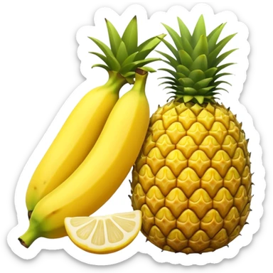 Lemon, Banana, Pineapple Fruit sticker