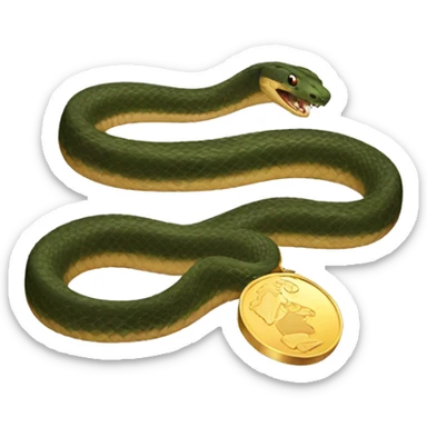 Big snake with a gold medal sticker