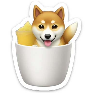 shibainu-in-cup sticker