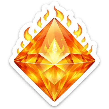 create a diamond on fire sticker